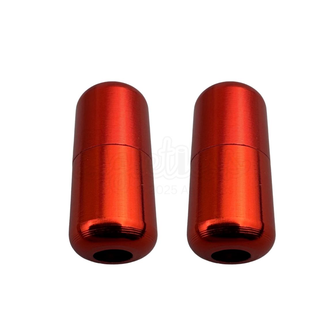 Elastische veters draaicapsule glans sluiting rood geschikt voor elastische veters van 3 tot 9 mm breed exclusief 4 mm