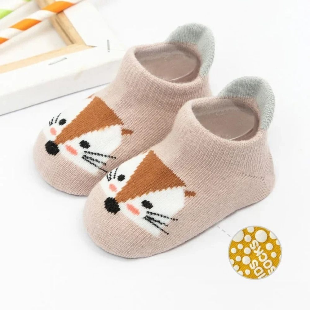 Babysokjes met print en antislip