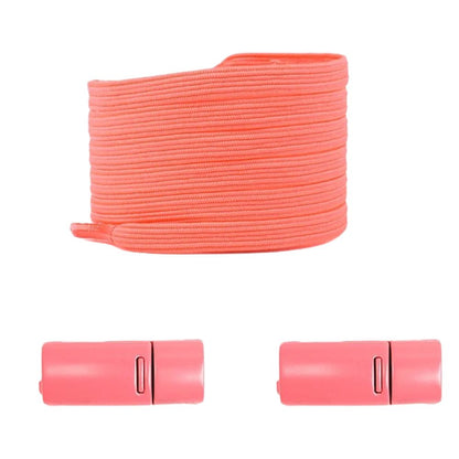 Oranjerode moderne platte elastische veters met magneetsluiting voor een opvallende en eenvoudige look