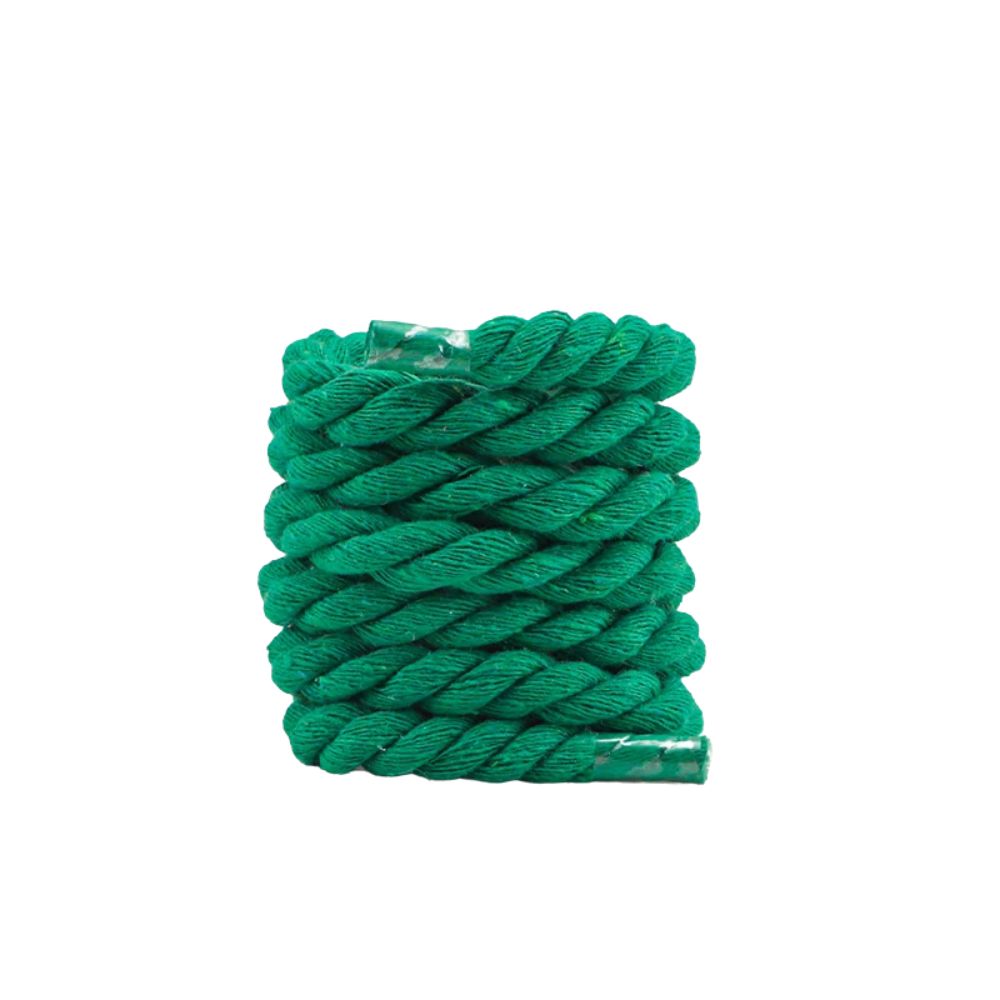 Rope laces extra dik groen opgerold