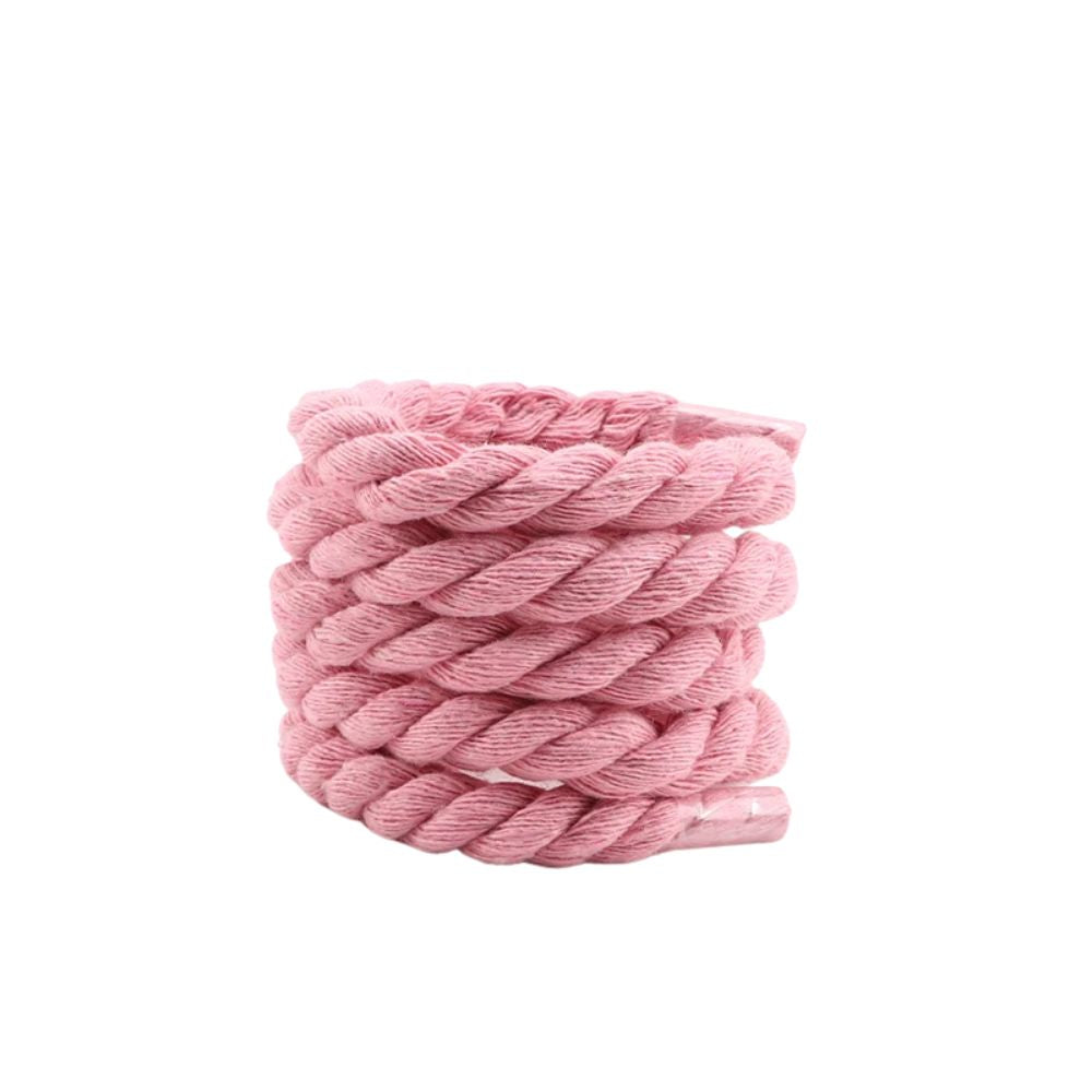 Rope laces extra dik roze opgerold