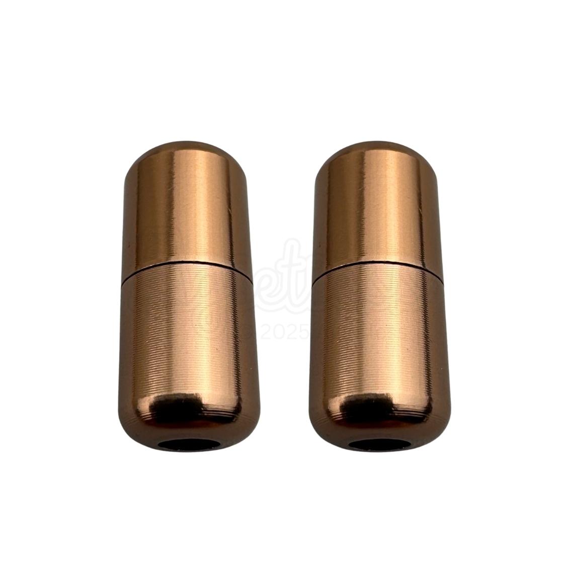 Elastische veters draaicapsule glans sluiting bruin geschikt voor elastische veters van 3 tot 9 mm breed exclusief 4 mm