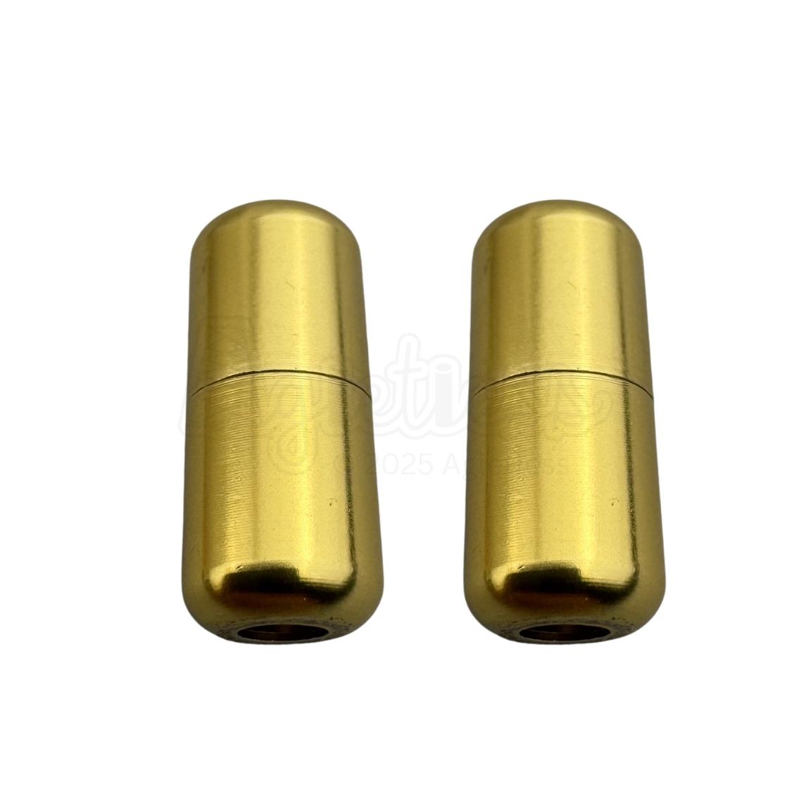 Elastische veters draaicapsule glans sluiting goud geschikt voor elastische veters van 3 tot 9 mm breed exclusief 4 mm