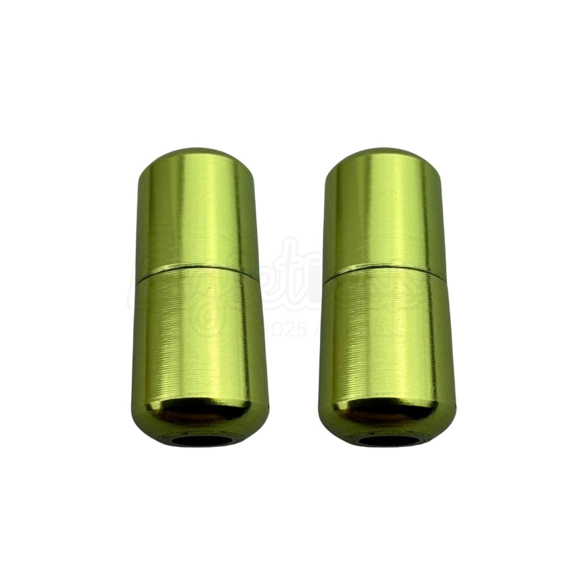 Elastische veters draaicapsule glans sluiting groen geschikt voor elastische veters van 3 tot 9 mm breed exclusief 4 mm