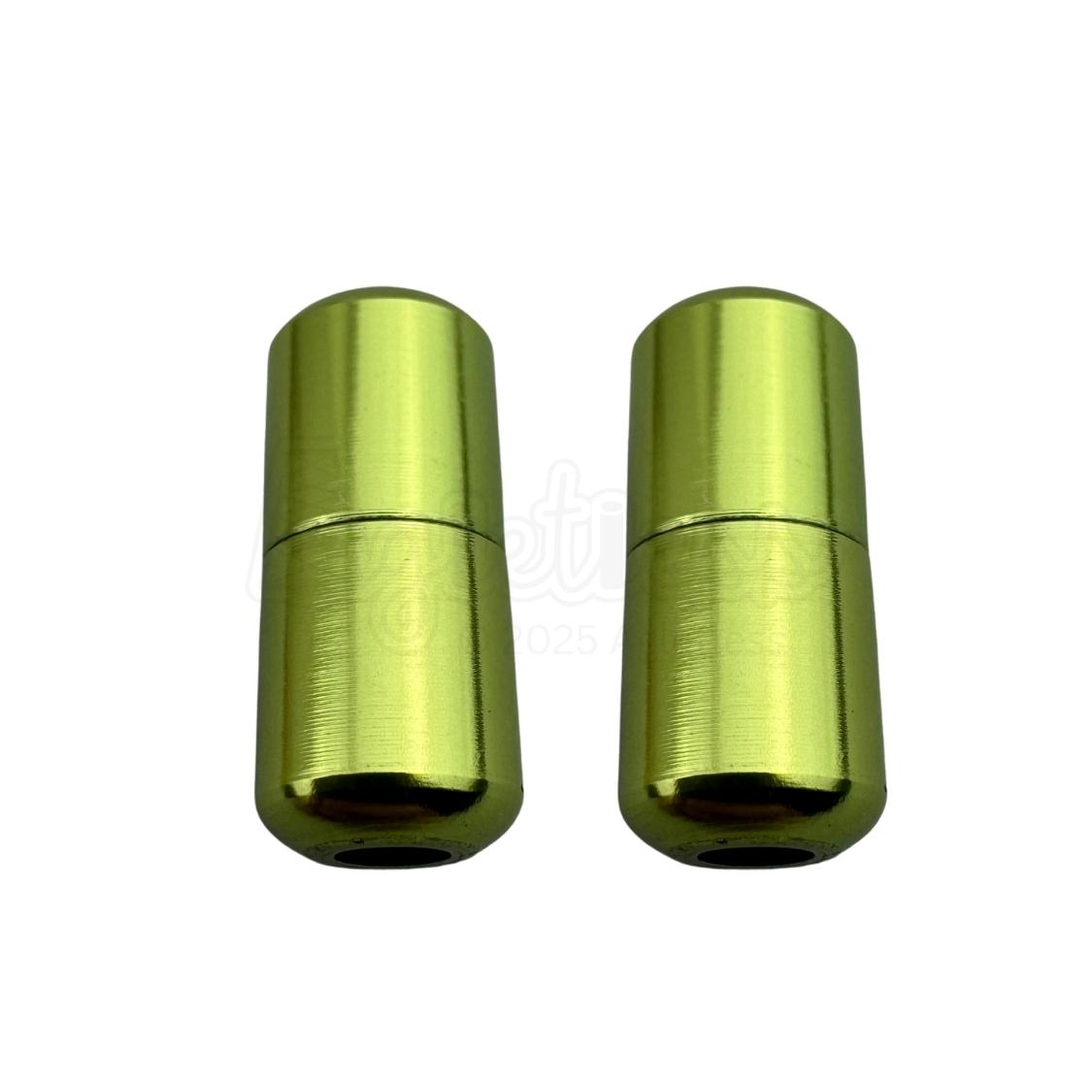 Elastische veters draaicapsule glans sluiting groen geschikt voor elastische veters van 3 tot 9 mm breed exclusief 4 mm