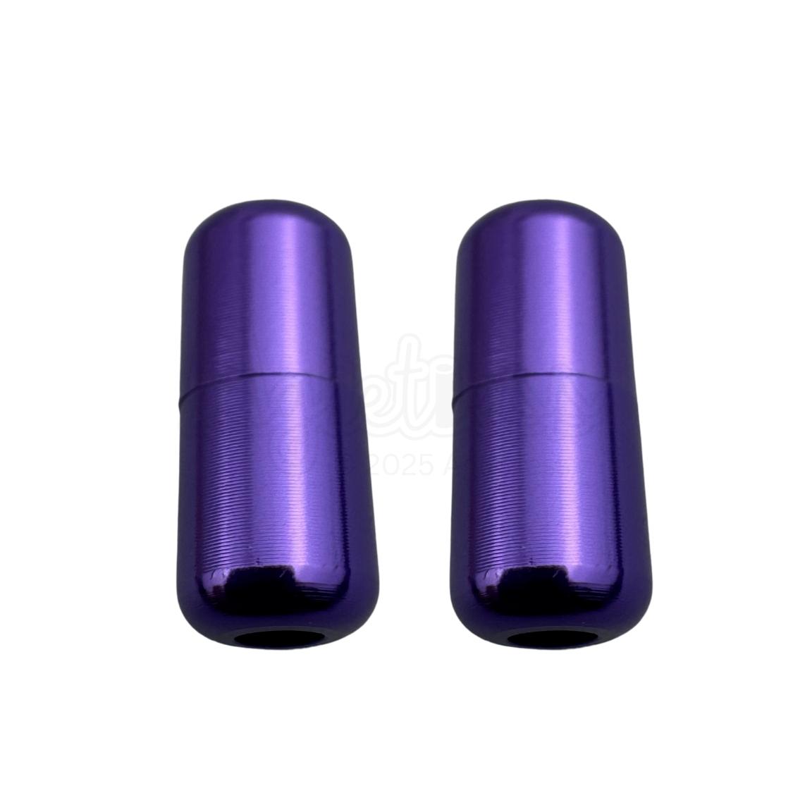 Elastische veters draaicapsule glans sluiting paars geschikt voor elastische veters van 3 tot 9 mm breed exclusief 4 mm