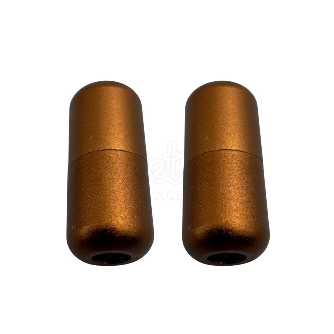 Elastische veters draaicapsule mat sluiting bruin geschikt voor elastische veters van 3 tot 9 mm breed exclusief 4 mm