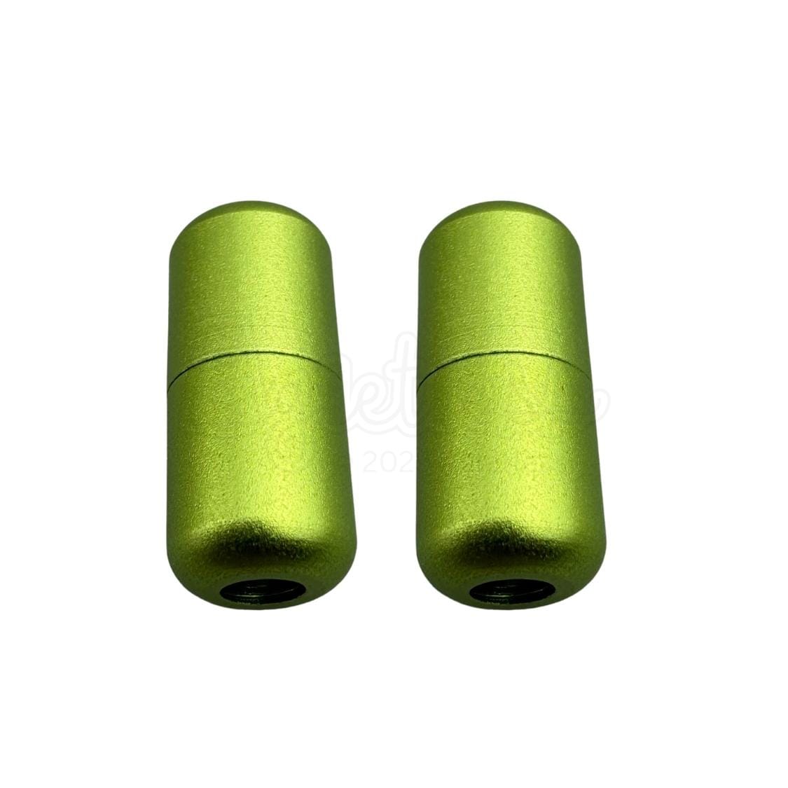 Elastische veters draaicapsule mat sluiting groen geschikt voor elastische veters van 3 tot 9 mm breed exclusief 4 mm