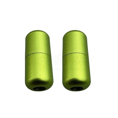 Elastische veters draaicapsule mat sluiting groen geschikt voor elastische veters van 3 tot 9 mm breed exclusief 4 mm