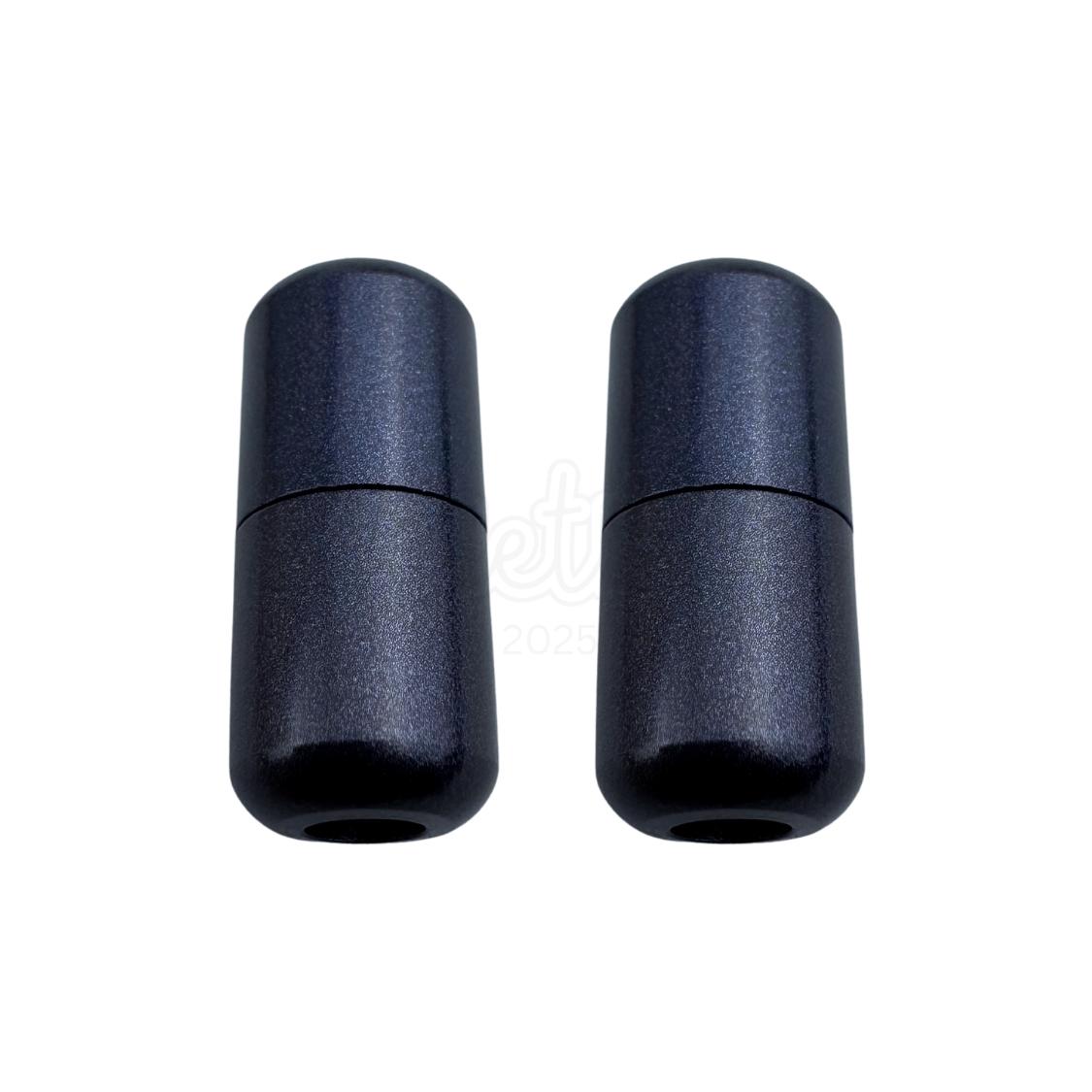 Elastische veters draaicapsule mat sluiting marineblauw geschikt voor elastische veters van 3 tot 9 mm breed exclusief 4 mm