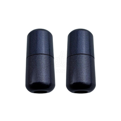 Elastische veters draaicapsule mat sluiting marineblauw geschikt voor elastische veters van 3 tot 9 mm breed exclusief 4 mm