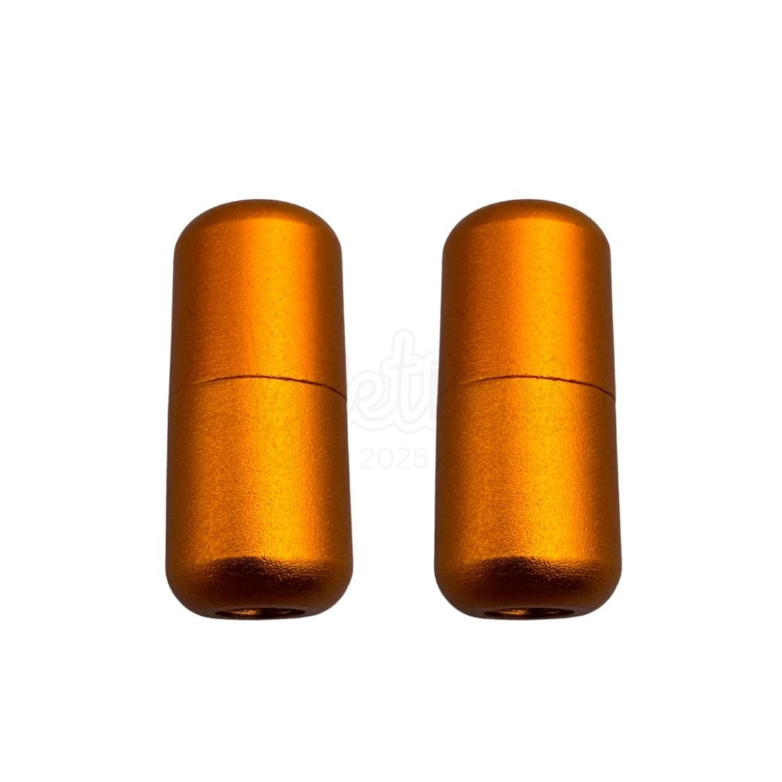 Elastische veters draaicapsule mat sluiting oranje geschikt voor elastische veters van 3 tot 9 mm breed exclusief 4 mm