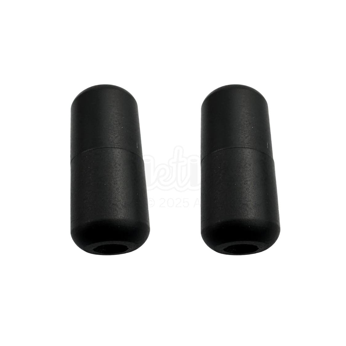 Elastische veters draaicapsule mat sluiting zwart geschikt voor elastische veters van 3 tot 9 mm breed exclusief 4 mm