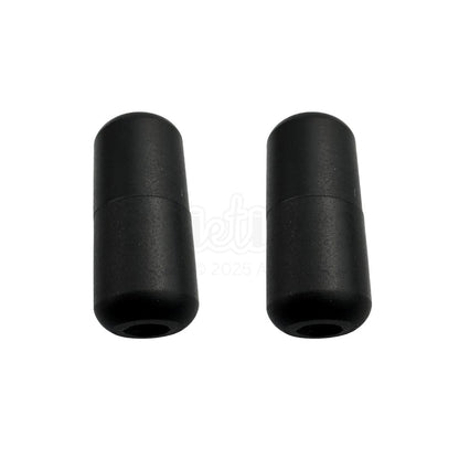 Elastische veters draaicapsule mat sluiting zwart geschikt voor elastische veters van 3 tot 9 mm breed exclusief 4 mm