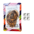 Elastische veters onzichtbaar strikken plat 8mm onzichtbare clipjes bruin in luxe verpakking