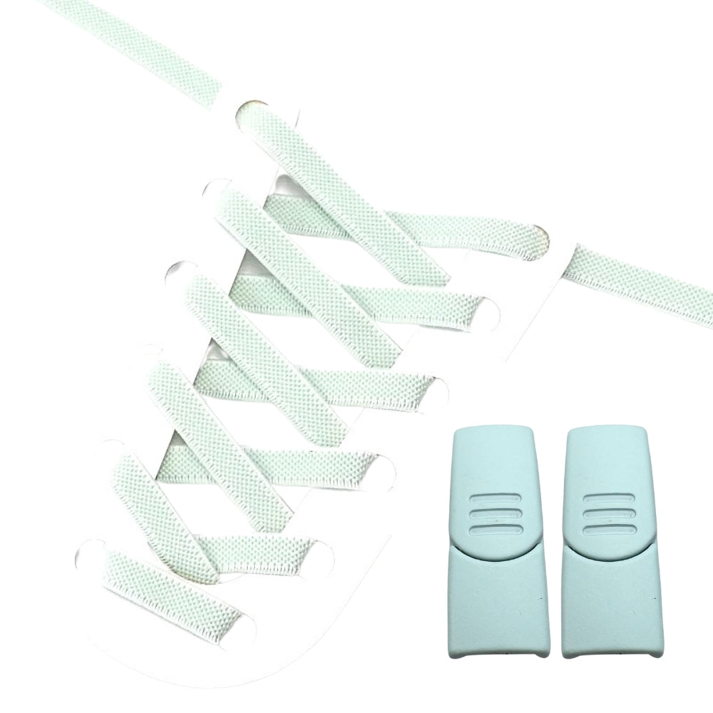 Productafbeelding van platte elastische veters van 9 mm met magneetsluiting in de kleur lichtgroen