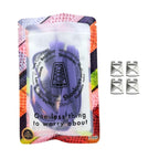 Elastische veters onzichtbaar strikken plat 9mm onzichtbare clipjes paars in luxe verpakking