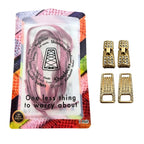 Elastische veters zonder strikken bling bling 6mm haak sluiting roze in luxe verpakking