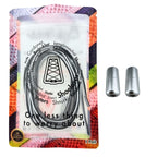 Elastische veters zonder strikken driehoek 3mm capsule sluiting zwart wit in luxe verpakking