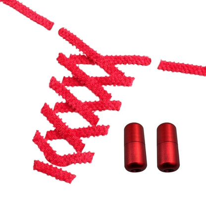 Productafbeelding van fluffy elastische veters van 7 mm met capsule sluiting in de kleur rood