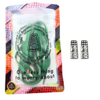 Elastische veters zonder strikken glitter 6mm bling magnetische sluiting groen in luxe verpakking