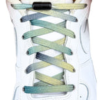 Elastische veters zonder strikken glitter 6mm capsule sluiting stars met stretch uitgerekt