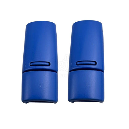 Elastische veters zonder strikken magnetische sluiting 6–9mm blauw detailfoto van hoe de sluiting werkt