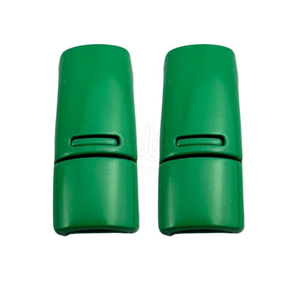 Elastische veters zonder strikken magnetische sluiting 6–9mm groen detailfoto van hoe de sluiting werkt