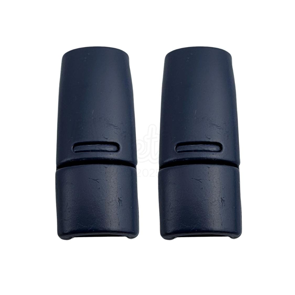 Elastische veters zonder strikken magnetische sluiting 6–9mm marineblauw detailfoto van hoe de sluiting werkt