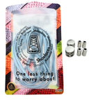 Elastische veters zonder strikken ovaal 4mm luxe lock lichtblauw in luxe verpakking