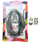 Elastische veters zonder strikken ovaal 4mm luxe lock mosgroen in luxe verpakking