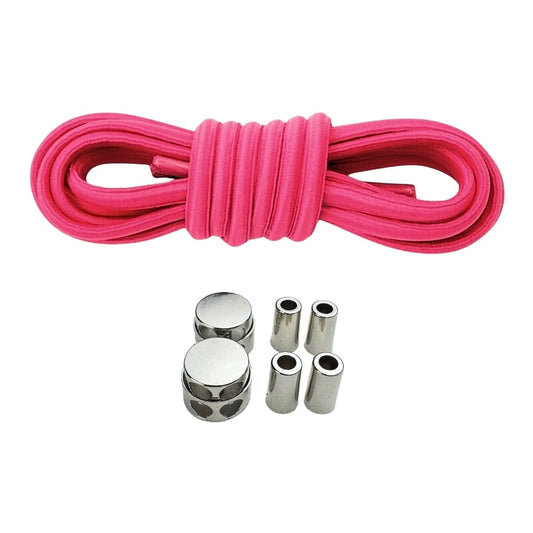 Productafbeelding van ovale elastische veters van 4 mm met luxe lock sluiting in de kleur rozenrood