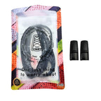 Elastische veters zonder strikken paisley 9mm magnetische sluiting zwart wit in luxe verpakking