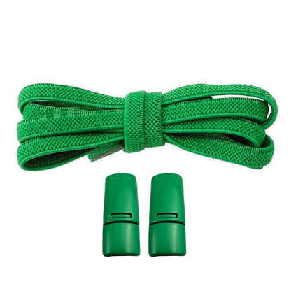 Productafbeelding van platte elastische veters van 6 mm met magneetsluiting in de kleur groen