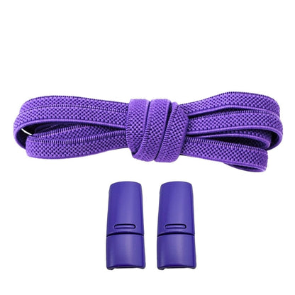 Productafbeelding van platte elastische veters van 6 mm met magneetsluiting in de kleur paars