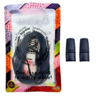 Elastische veters zonder strikken plat 6mm magnetische sluiting marineblauw in luxe verpakking