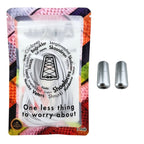 Elastische veters zonder strikken plat 6mm metalen draai capsule wit in luxe verpakking