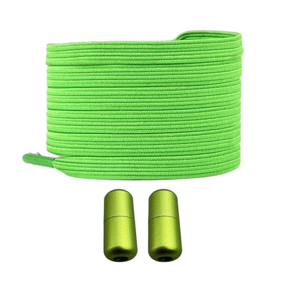 Productafbeelding van platte elastische veters van 7 mm met capsule sluiting in de kleur appelgroen