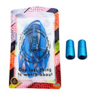 Elastische veters zonder strikken plat 7mm capsule sluiting hemelsblauw in luxe verpakking