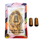 Elastische veters zonder strikken plat 7mm capsule sluiting lichtbruin in luxe verpakking