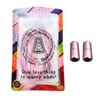 Elastische veters zonder strikken plat 7mm capsule sluiting roze in luxe verpakking