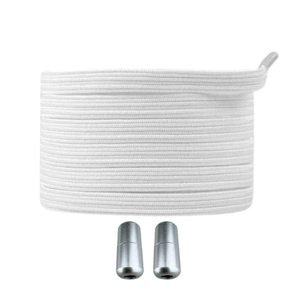 Productafbeelding van platte elastische veters van 7 mm met capsule sluiting in de kleur wit