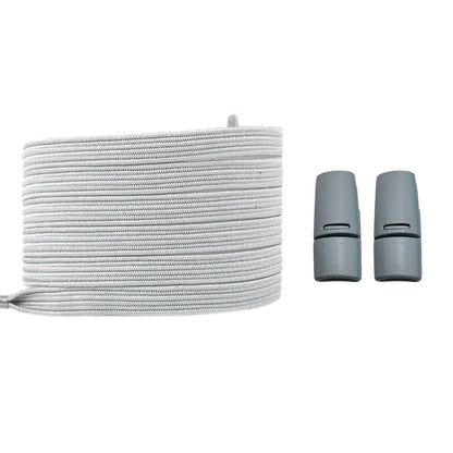 Productafbeelding van platte elastische veters van 7 mm met magneetsluiting in de kleur grijs