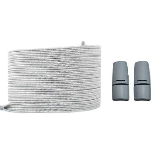 Productafbeelding van platte elastische veters van 7 mm met magneetsluiting in de kleur grijs