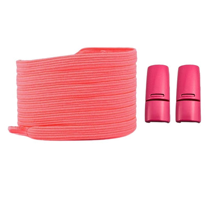 Productafbeelding van platte elastische veters van 7 mm met magneetsluiting in de kleur oranjerood