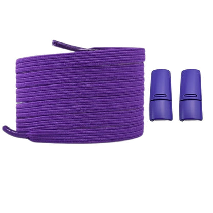 Productafbeelding van platte elastische veters van 7 mm met magneetsluiting in de kleur paars