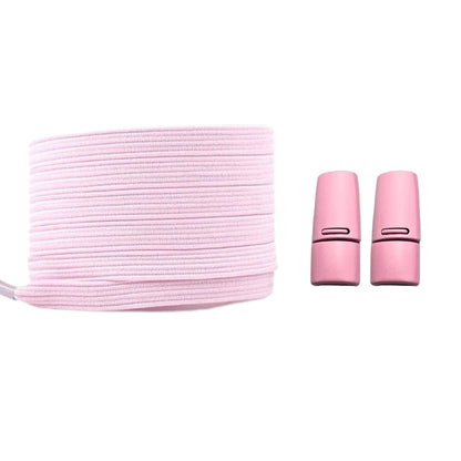 Productafbeelding van platte elastische veters van 7 mm met magneetsluiting in de kleur roze