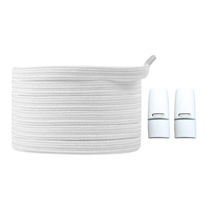 Productafbeelding van platte elastische veters van 7 mm met magneetsluiting in de kleur wit