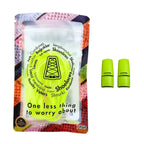 Elastische veters zonder strikken plat 8mm magnetische sluiting fluorescerend groen in luxe verpakking