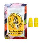 Elastische veters zonder strikken plat 8mm magnetische sluiting geel in luxe verpakking